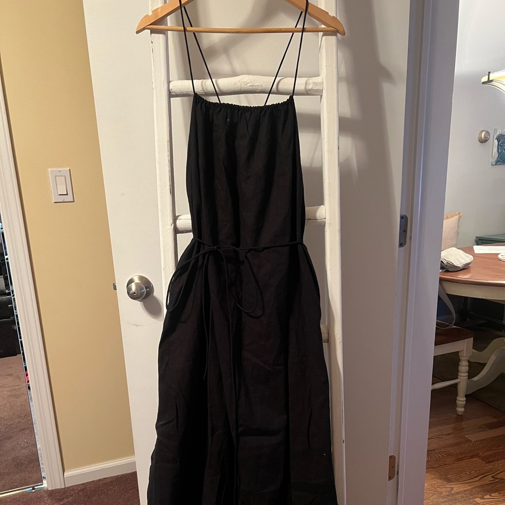 NWT Maxi Linen black dress